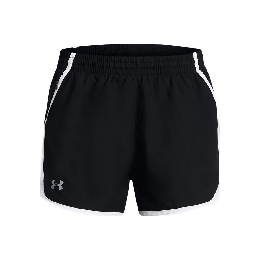 Under Armour Fly By Pantalones Cortos Mujeres - Negro, Blanco