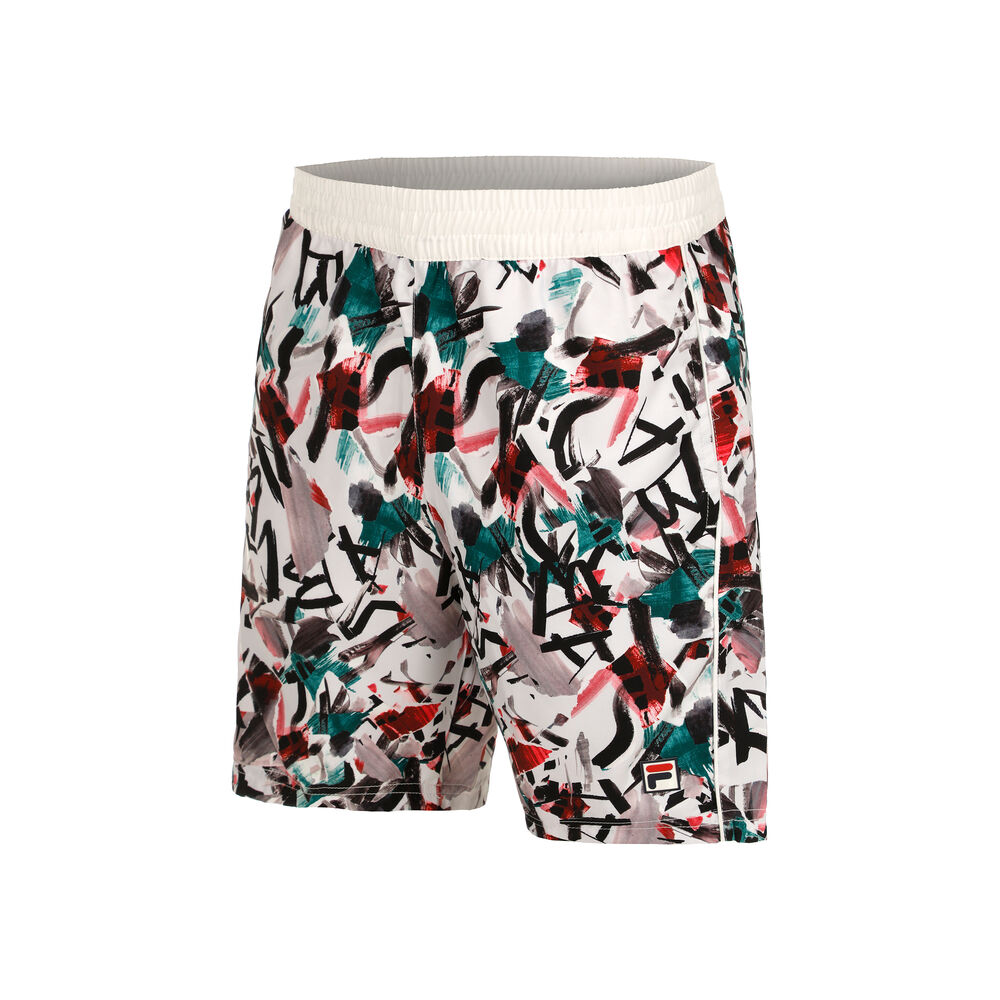 Fila Leo Shorts Hombres - Blanco, Multicolor