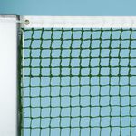 Accesorios De Pista Tegra Tennisnetz, grün, 3 mm Polyäthylen, gefl. 5 Doppelreihen