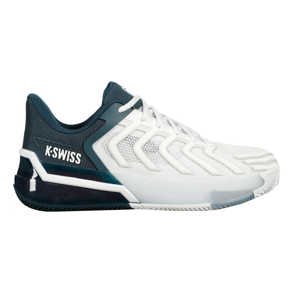 K-Swiss Ultrashot 4 Zapatilla Tierra Batida Hombres-Blanco,Color Petróleo