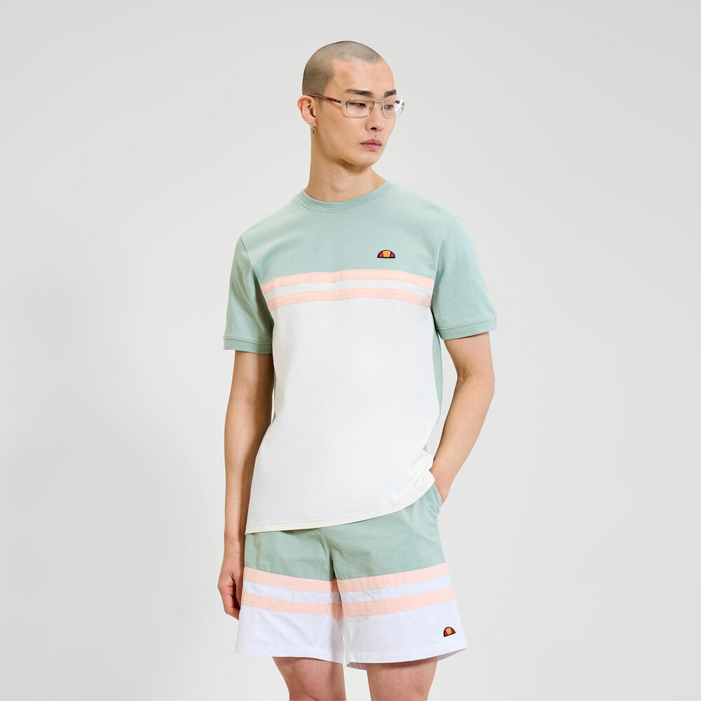 Ellesse Atrei Camiseta De Manga Corta Hombres-Salvia,Blanco