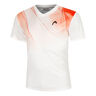 Topspin Camiseta De Manga Corta Hombres-Blanco,Rojo