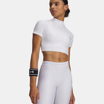 Ropa Under Armour Under Armour HeatGear Crop Camiseta de manga corta Mujeres-blanco, gris