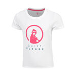 Ropa Quiet Please Quiet Please Create Baseline Logo Camiseta De Manga Corta Chicas-Blanco,Rosa