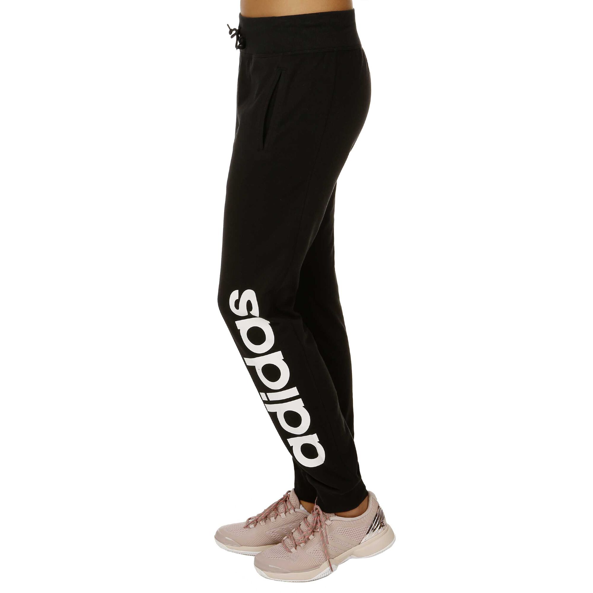 Estación de policía Macadán estoy de acuerdo adidas Essentials Linear Pantalón De Entrenamiento Mujeres - Negro, Blanco  compra online | Tennis-Point