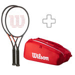 Pack Raqueta + Raquetero Wilson 2x CLASH 100 V3.0 FRM plus Schlägertasche