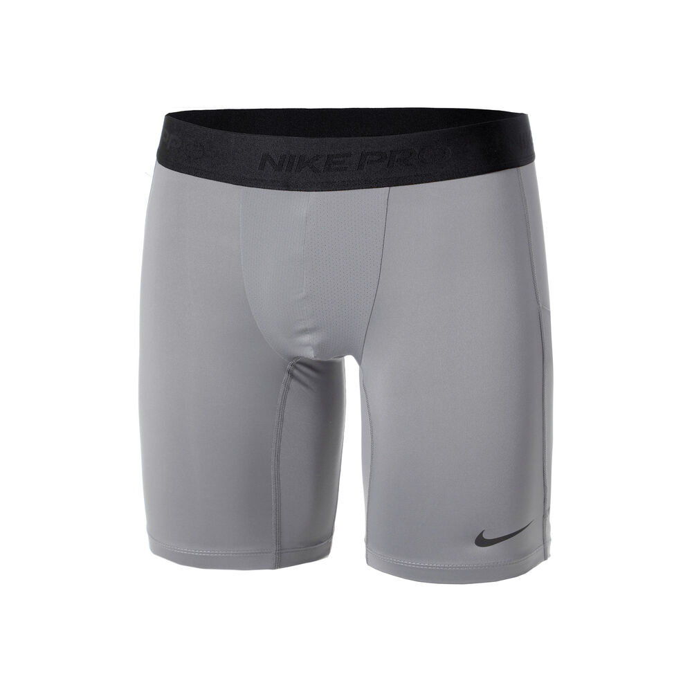 Nike Dri-Fit Long Shorts Hombres - gris claro, negro