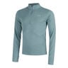 Launch Quarter-Zip Camiseta de manga larga - azul-gris
