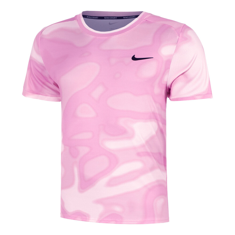 Nike Court Dri-Fit Advantage Print Camiseta De Manga Corta Hombres-Rosa,Rosa