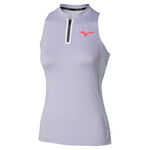 Ropa de tenis Mizuno Mizuno Daybreakers Printed Camiseta de tirantes Mujeres-azul claro