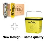 Pelotas De Tenis Tennis-Point Premium Tennisball 4er 18 Dosen im Umkarton plus Balleimer eckig