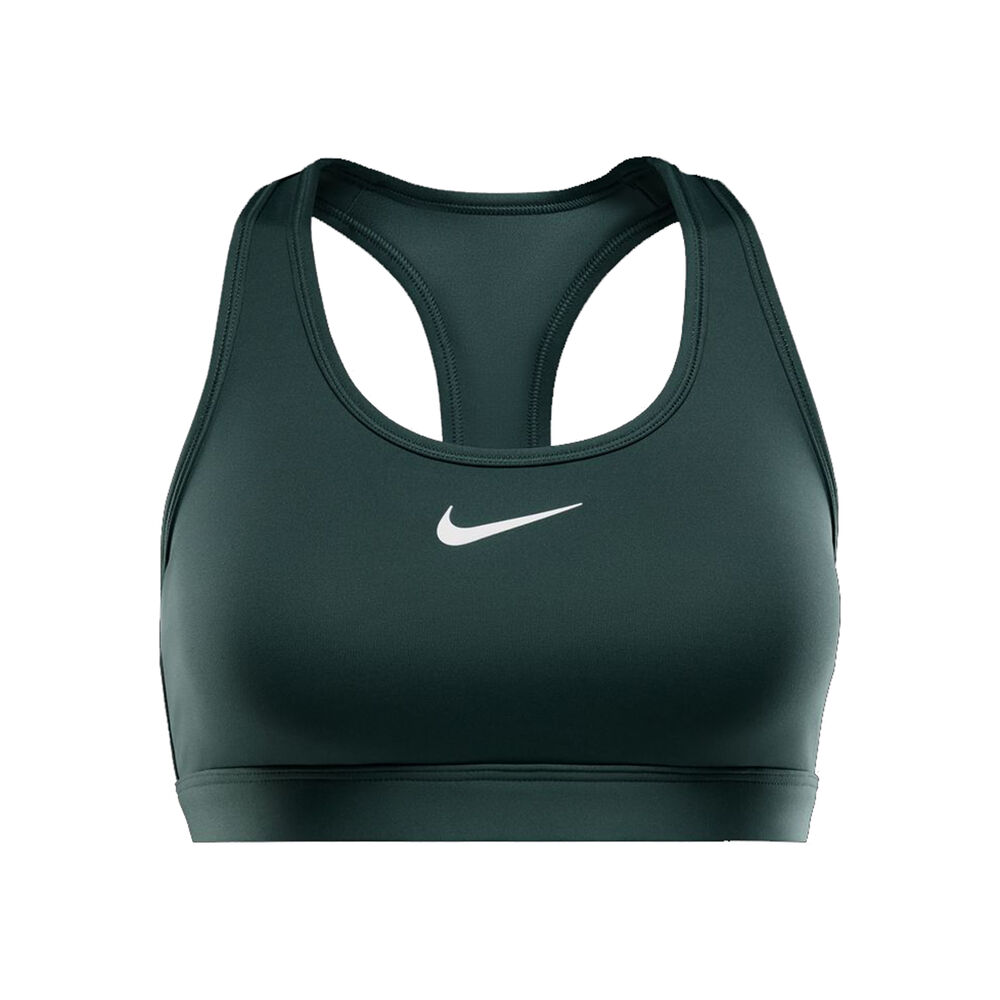 Nike Swoosh Medium Sujetador deportivo Mujeres - verde oscuro, blanco