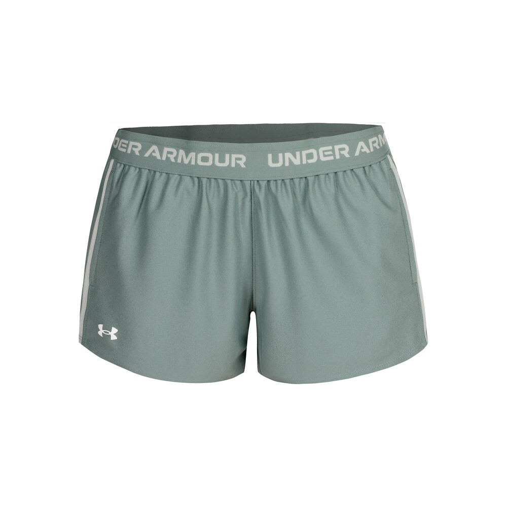 Under Armour Tech Play Up Shorts Con Bolsillo Para Pelota Mujeres - Verde