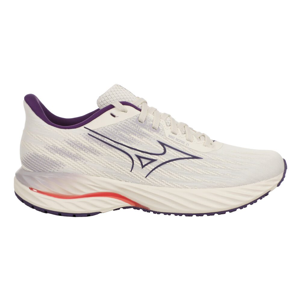 Mizuno Wave Inspire 21 Zapatilla De Estabilidad Mujeres - Blanco, Lila