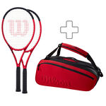 Pack Raqueta + Raquetero Wilson 2x Clash 100 Pro V2.0 plus Schlägertasche
