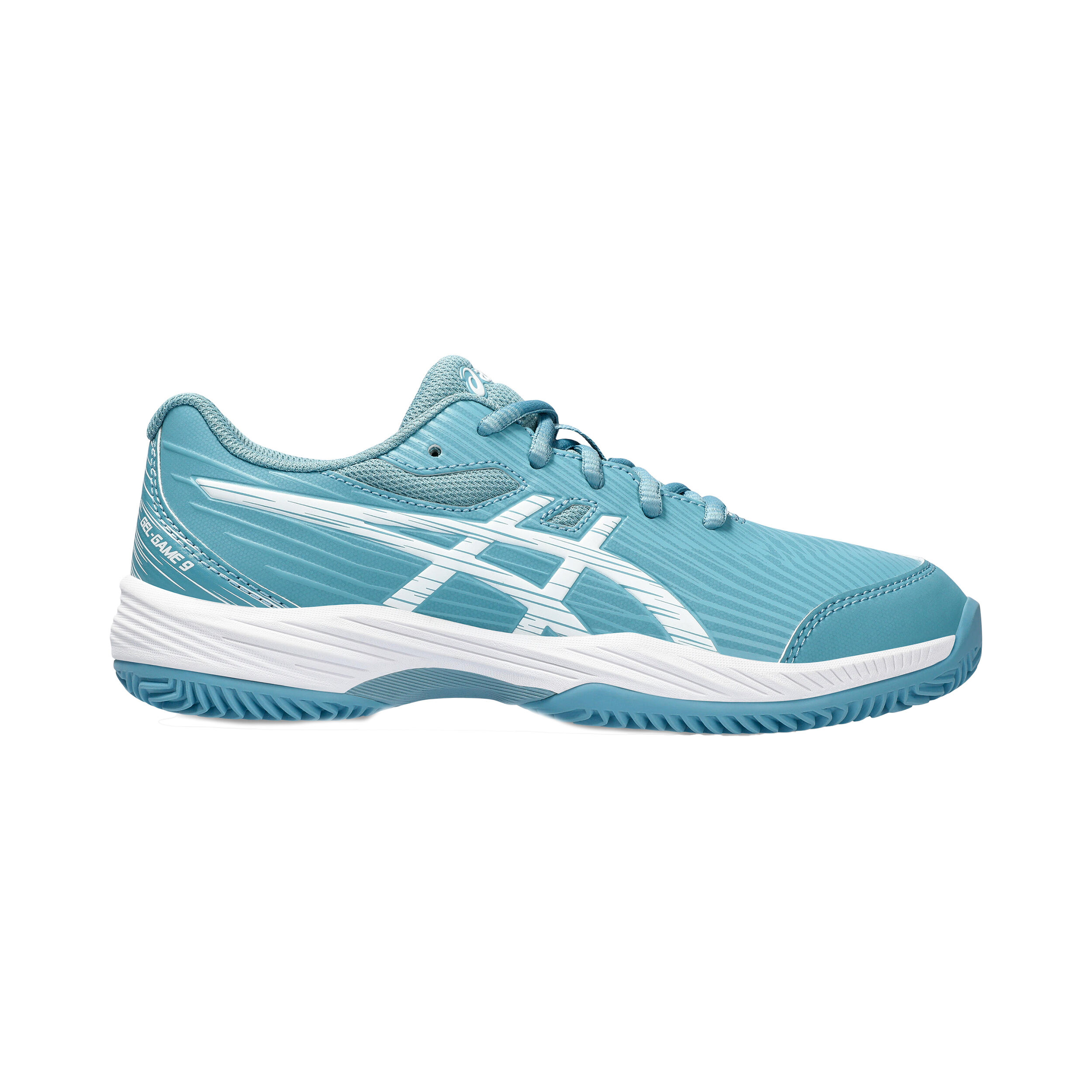 Buy ASICS Gel Game 9 GS Zapatilla Tierra Batida Ninos Turquesa Blanco online Tennis Point ES