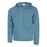 Brushed Sudadera Con Cremallera Hombres-Azul-gris