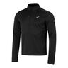 Road Winter 1/2 Zip Camiseta De Running Hombres-Negro