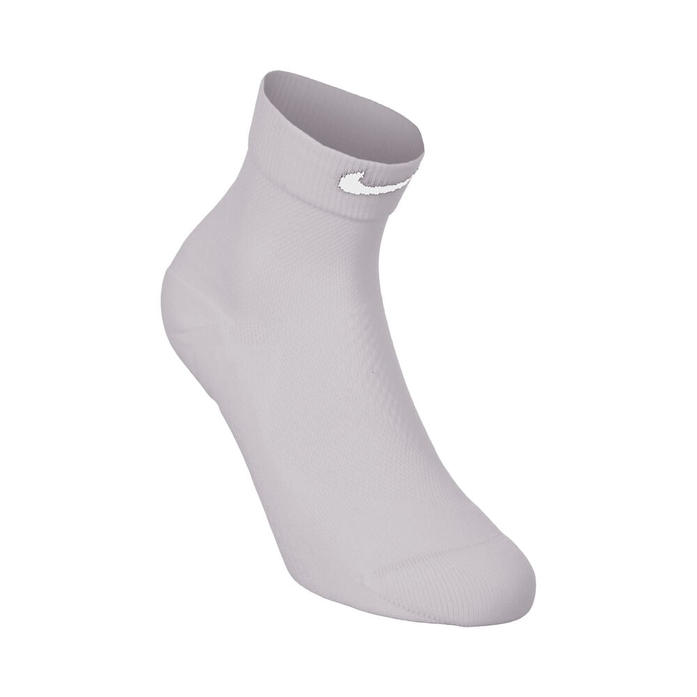 Nike Fast Midweight Ankle Calcetines para correr Unisex - gris, blanco