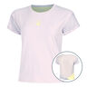 Mind Cross Camiseta De Manga Corta Mujeres-Morado,Amarillo