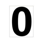 Accesorios de pista Tegra Tegra Platzziffer 0 Schild-Blanco,Negro