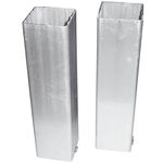 Accesorios de pista Tegra Tegra Casquillos De Fondo En Paquete Doble,De Cuatro Cantos-Plateado