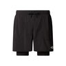 Sunriser 2in1 6in Pantalones Cortos Hombres-Negro