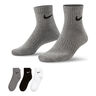 Everyday Lightweight Calcetines de tenis Pack de 3 Unisex - gris, negro