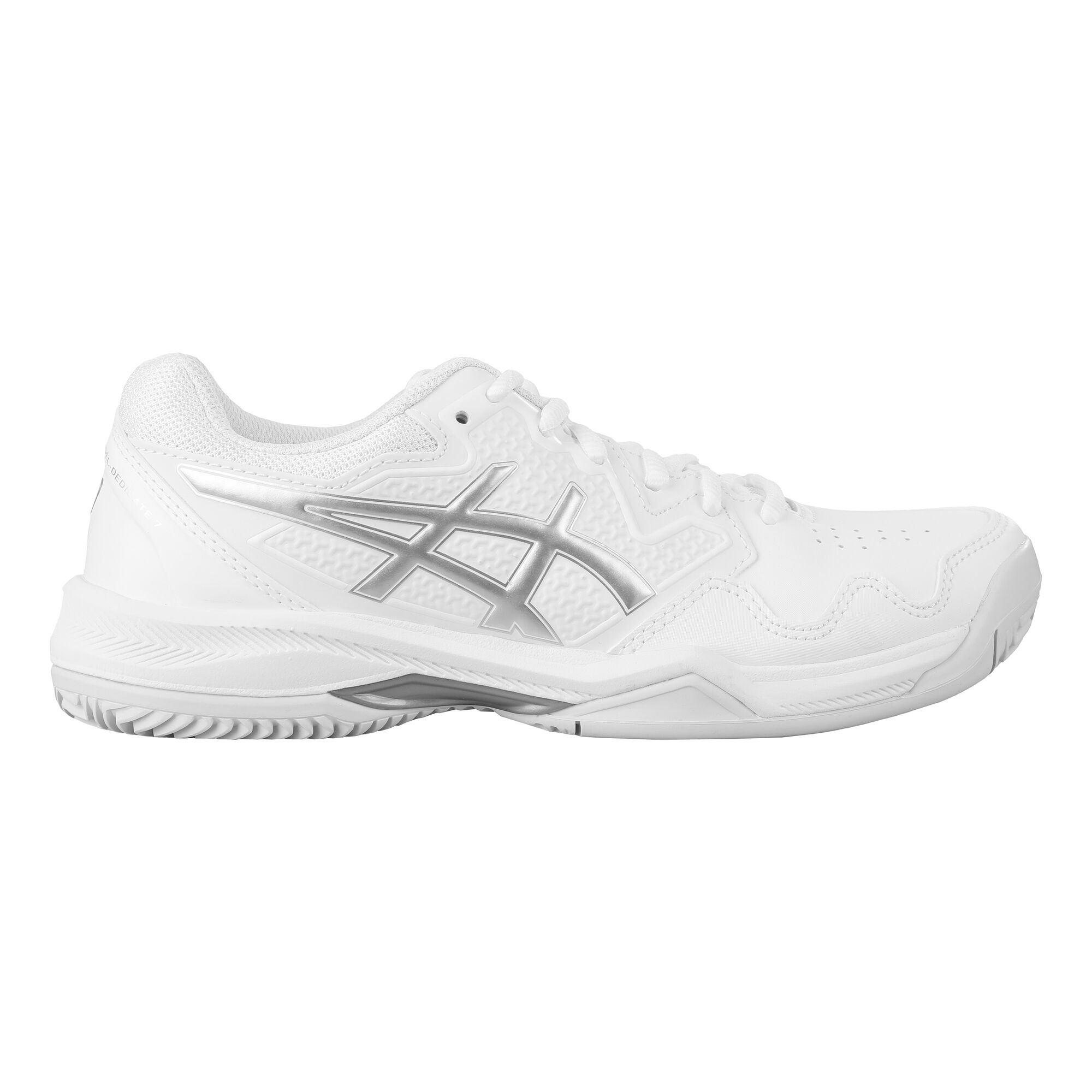 ASICS Gel-Dedicate 7 Zapatilla Tierra Mujeres - Blanco, Plateado compra online Tennis-Point