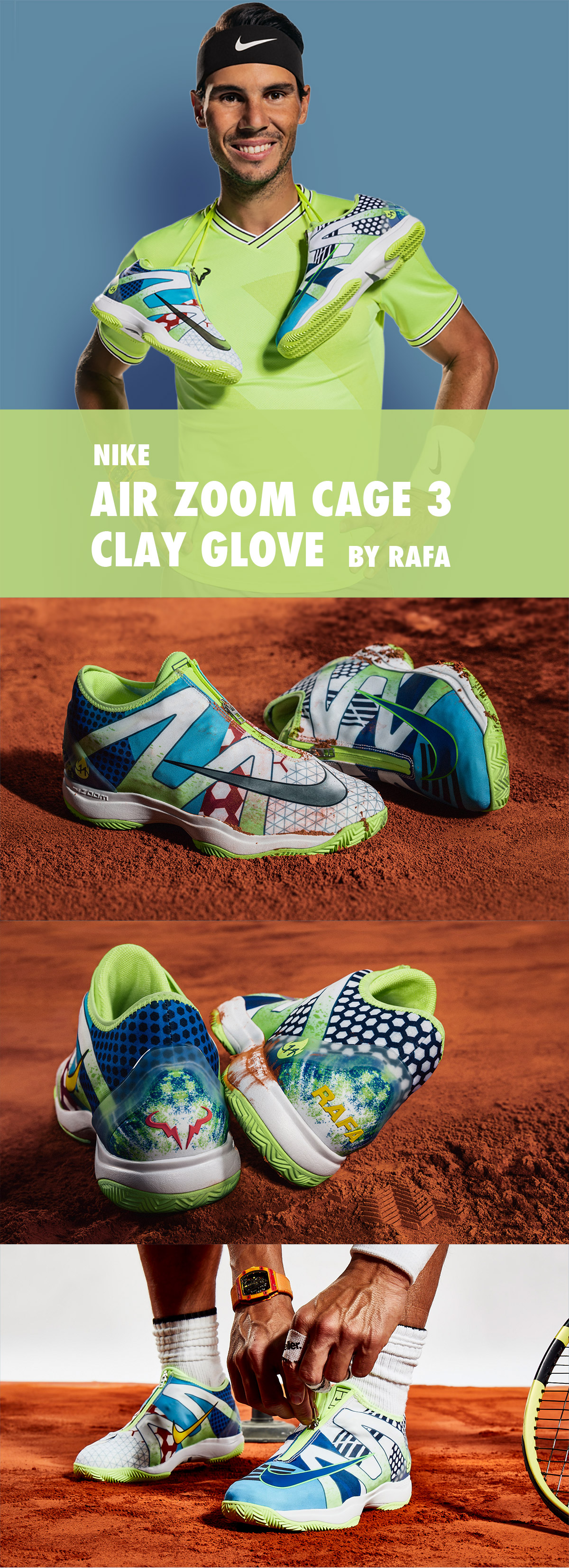 ir de compras maquillaje Pericia Nike-air-zoom-cage-3-glove-rafa compra online | Tennis-Point